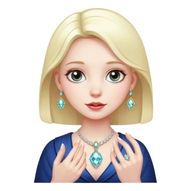 girl carry jewel  sticker