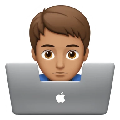 man use laptop sticker