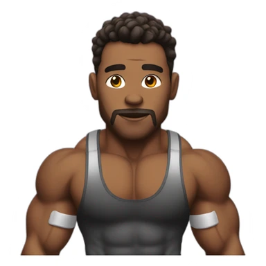 jacked gym guy sticker