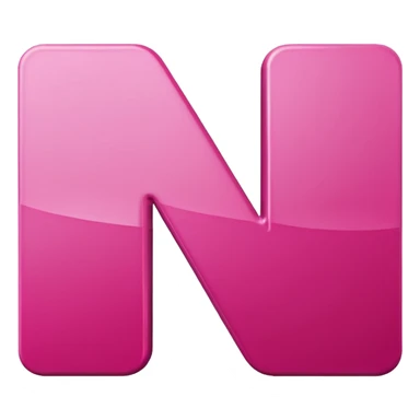 Netflix aesthetic "N" logo in pink sticker