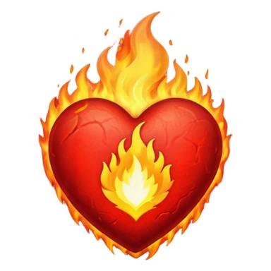 ATeşli kalp sticker
