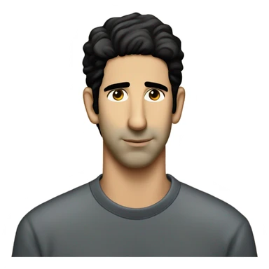 younger David Schwimmer very sad, no facial hair sticker