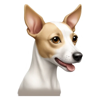 White and beige rat terrier sticker