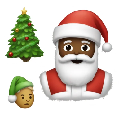 Santa and Christmas tree sticker