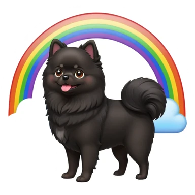 black pomeranian rainbow bridge sticker