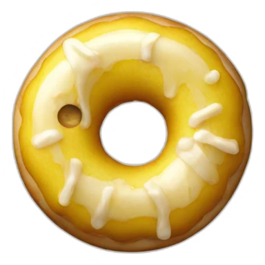 a banana in a donut sticker