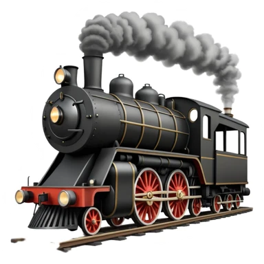 front view of an old-fashion steam train coming down the tracks sticker