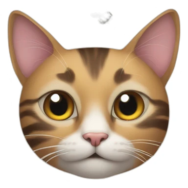 Cat with bee sticker