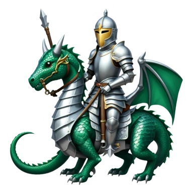 Dragon rider: a knight mounted on a dragon sticker
