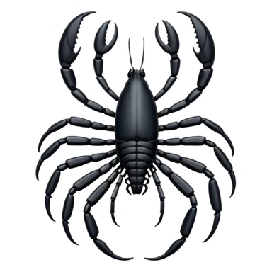 Black sicrpio insect sticker