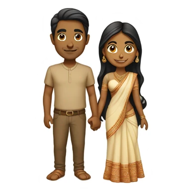 indian couple sticker