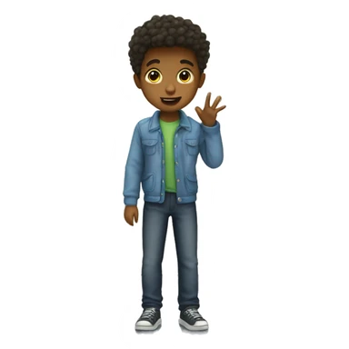 boy asking permission to go out of the class sticker