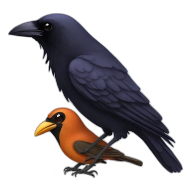 Raven and robin  sticker