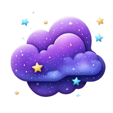 Galaxy with a blueish purple filled with stars. sticker