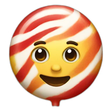 Lollipop with a white man sticker