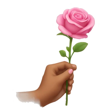 Una mano entregando una rosa marchitada sticker