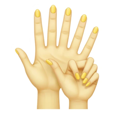 yellow hands holding up 3 fingers sticker