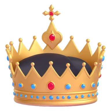 luxurious gold crown with elegant details, premium and exclusive look sticker