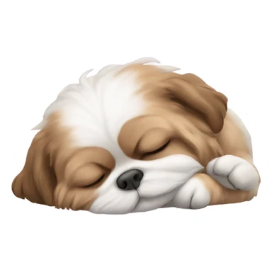 A shitzu sleeping sticker