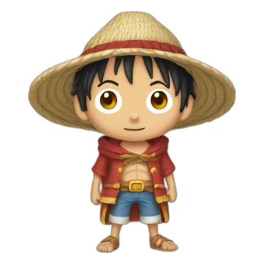 Luffy wearing aran thob sticker