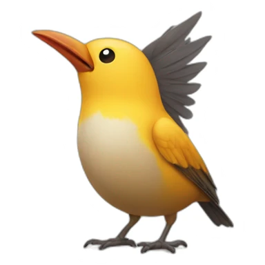 A bird pooping sticker