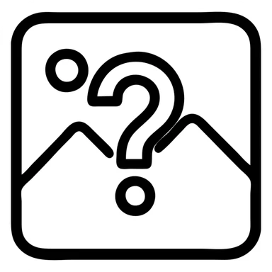 minimal icon style image placeholder emoji, teal color, with a question mark overlay sticker