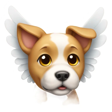 a cute dog that has wings sticker