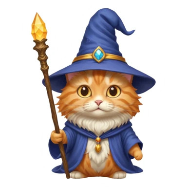cat wizard sticker