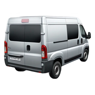 Peugeot Boxer als Van in Silber mit zwei eingebauten Fenster seitlich  sticker