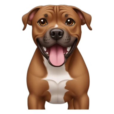 a brown Staffordshire Bull Terrier sticker