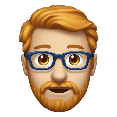 Homme roux lunette et yeux bleu sticker