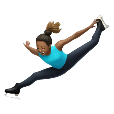 Ice skater falling sticker