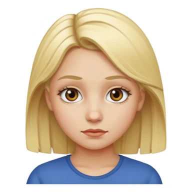 Girl crooked eye blond  sticker