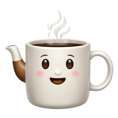 simple all white mug in coffee sticker