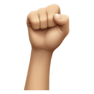 hand as a fist but fingers half closed, thumb open sticker