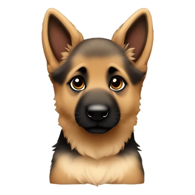 Sable German shepherd puppy sticker