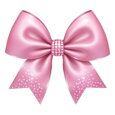 light pink sparkling bow sticker