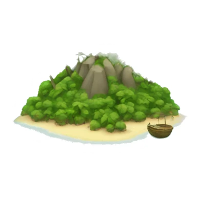 Tropical island  sticker