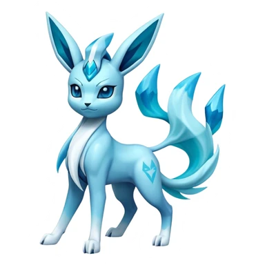 Futuristic Glaceon-suicune-hybrid, full body sticker