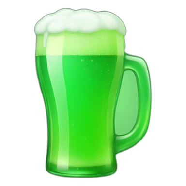 green fluorescent beer sticker