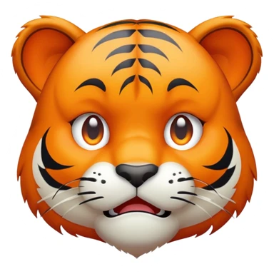crying sad tiger face for Twitch emote sticker