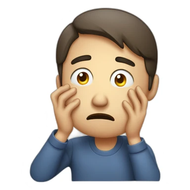sad-man-taking-selfie-while-crying sticker