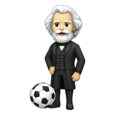 karl marx play soccer sticker
