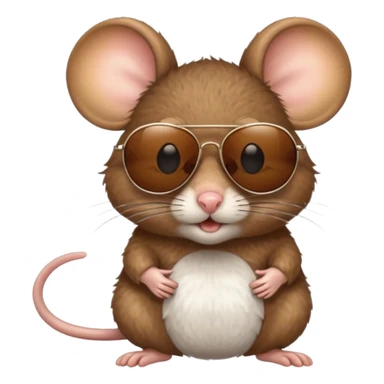 Mouse with sunglasses sticker