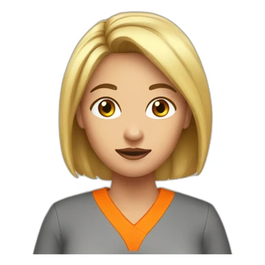 female prisoner in orange jumpsuit mugshot sticker