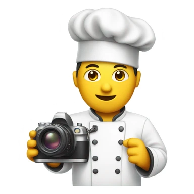 Chef, yellow skin, camera in hand  sticker