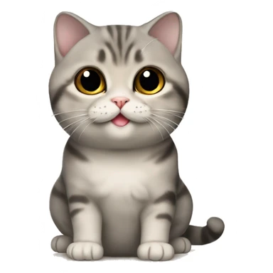 Cat scottish fold chinchilla gold joy , laughter , smile sticker