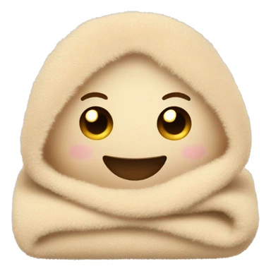 beige fuzzy blanket sticker