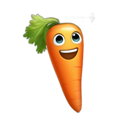 bright carrot with a star wake sticker