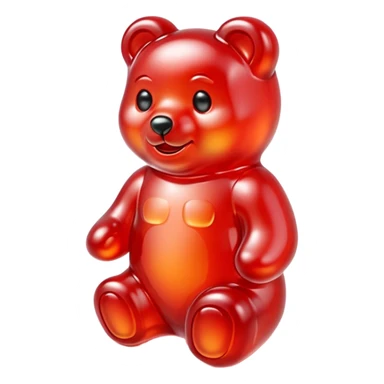 Red gummy bear sticker